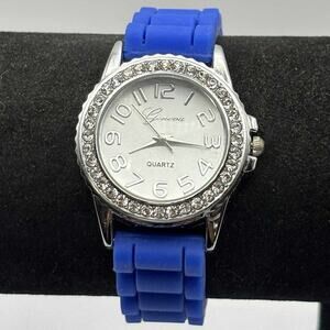 Blue Crystal Geneva Watch